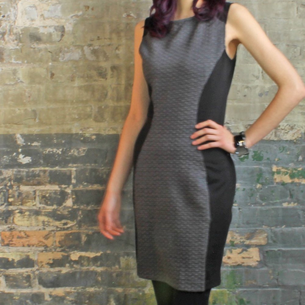 NWT Size S Pink Martini Grey & Black Bodycon Dress